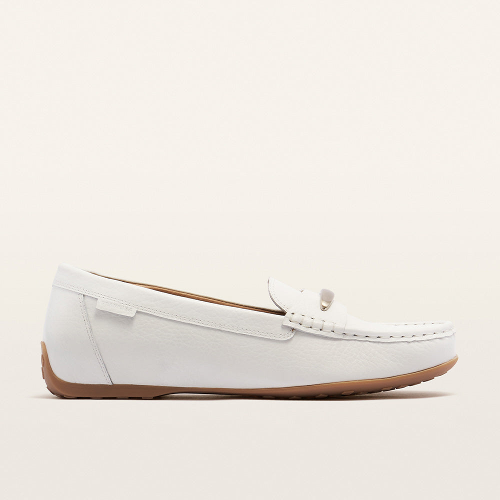 Foxx White Pebbled