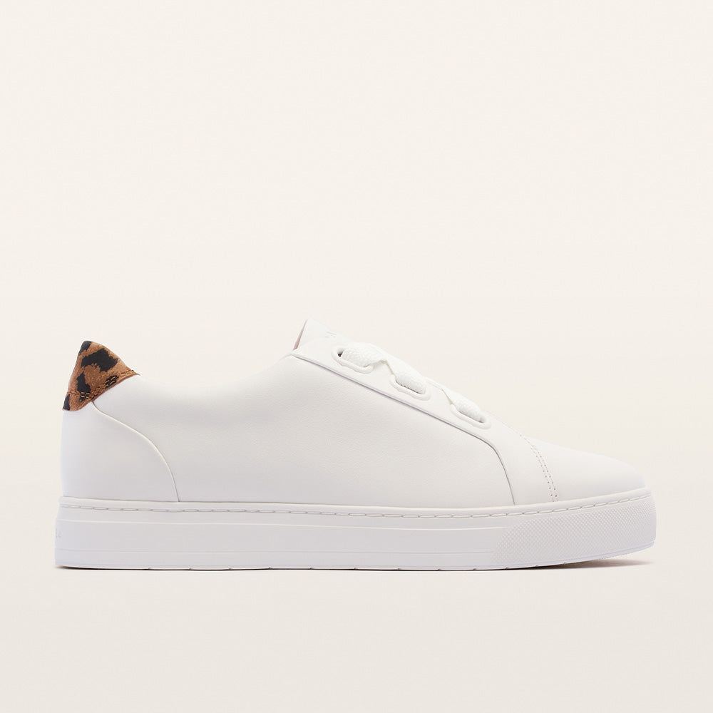 Mya II White/Leopard Print