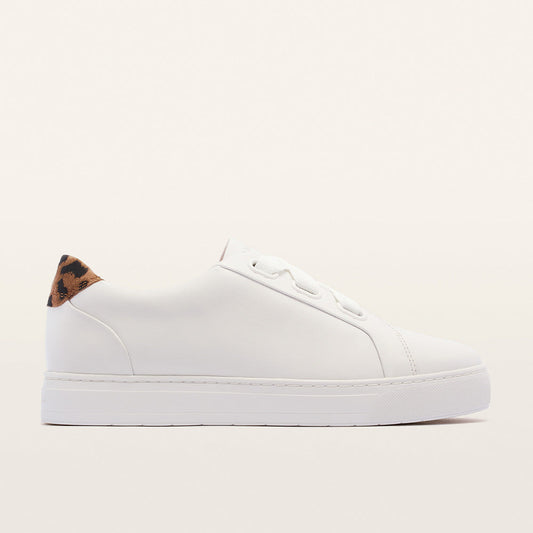 Mya II White/Leopard Print