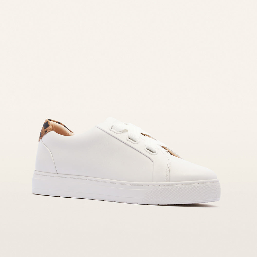 Mya II White/Leopard Print
