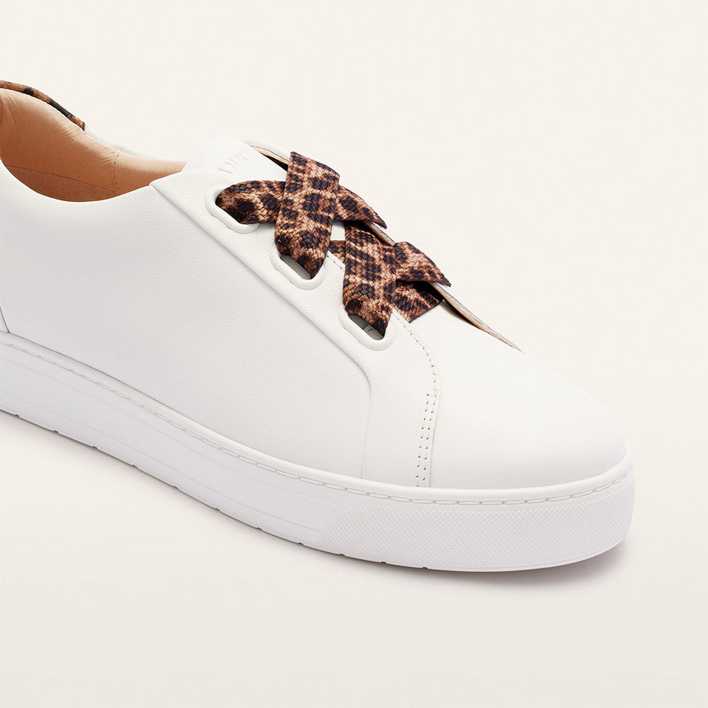 Mya II White/Leopard Print