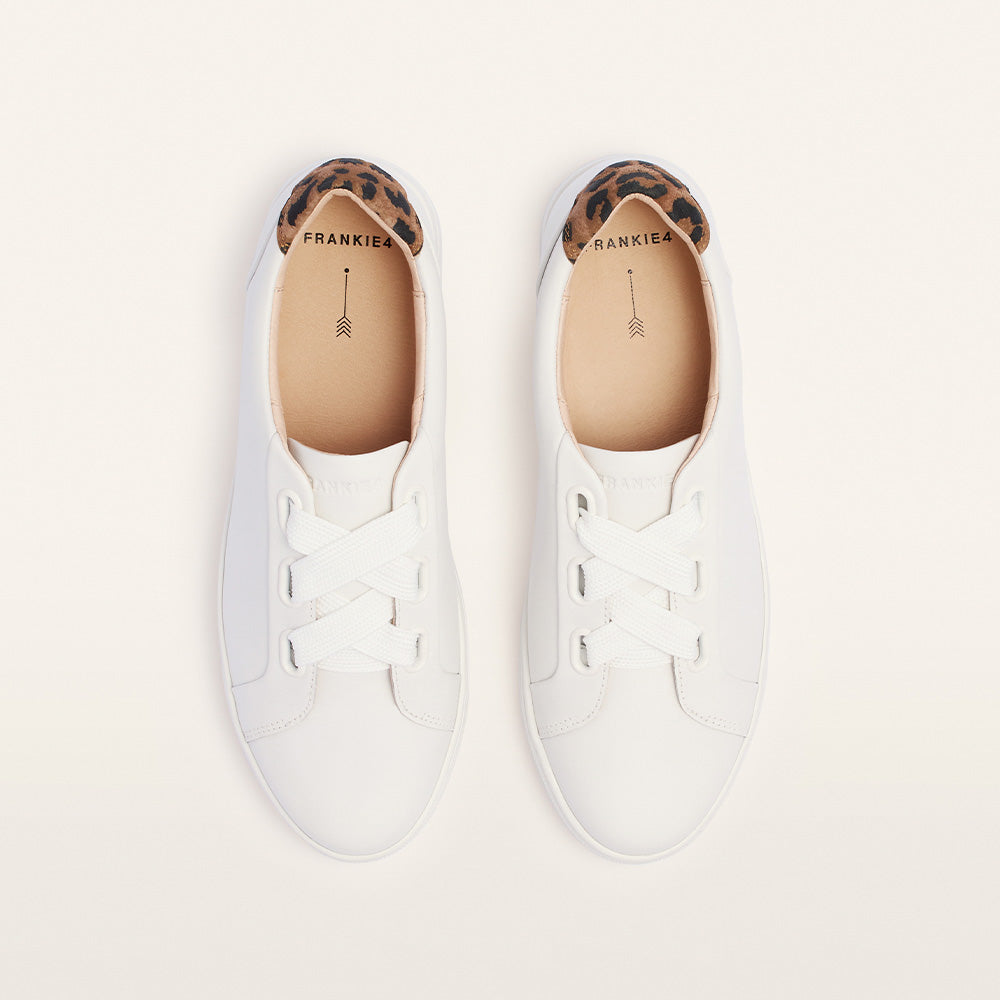 Mya II White/Leopard Print